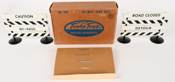 1959 TONKA HIGHWAY HI-WAY SIGN SET w/ MIB