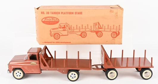 1959 TONKA TANDEM PLATFORM STAKE w/ BOX