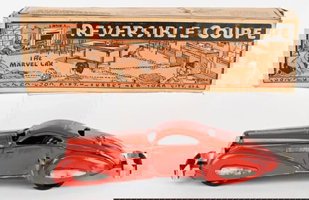 MARX TIN WINDUP REVERSIBLE COUPE w/ BOX