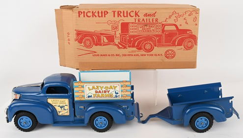 MARX LAZY DAY FARM TRUCK & TRAILER w/ BOX