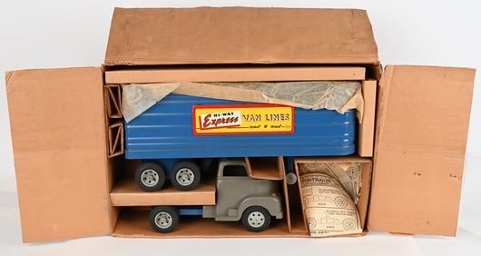 MARX HAULER & VAN TRAILER w/ BOX