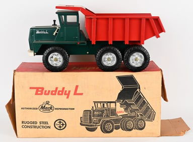 BUDDY L MACK HYDRAULIC DUMPER w/ BOX
