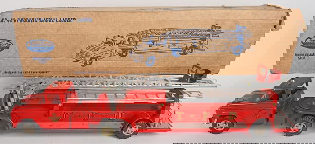 1961 TONKA HYDRAULIC AERIAL LADDER TRUCK w/ BOX