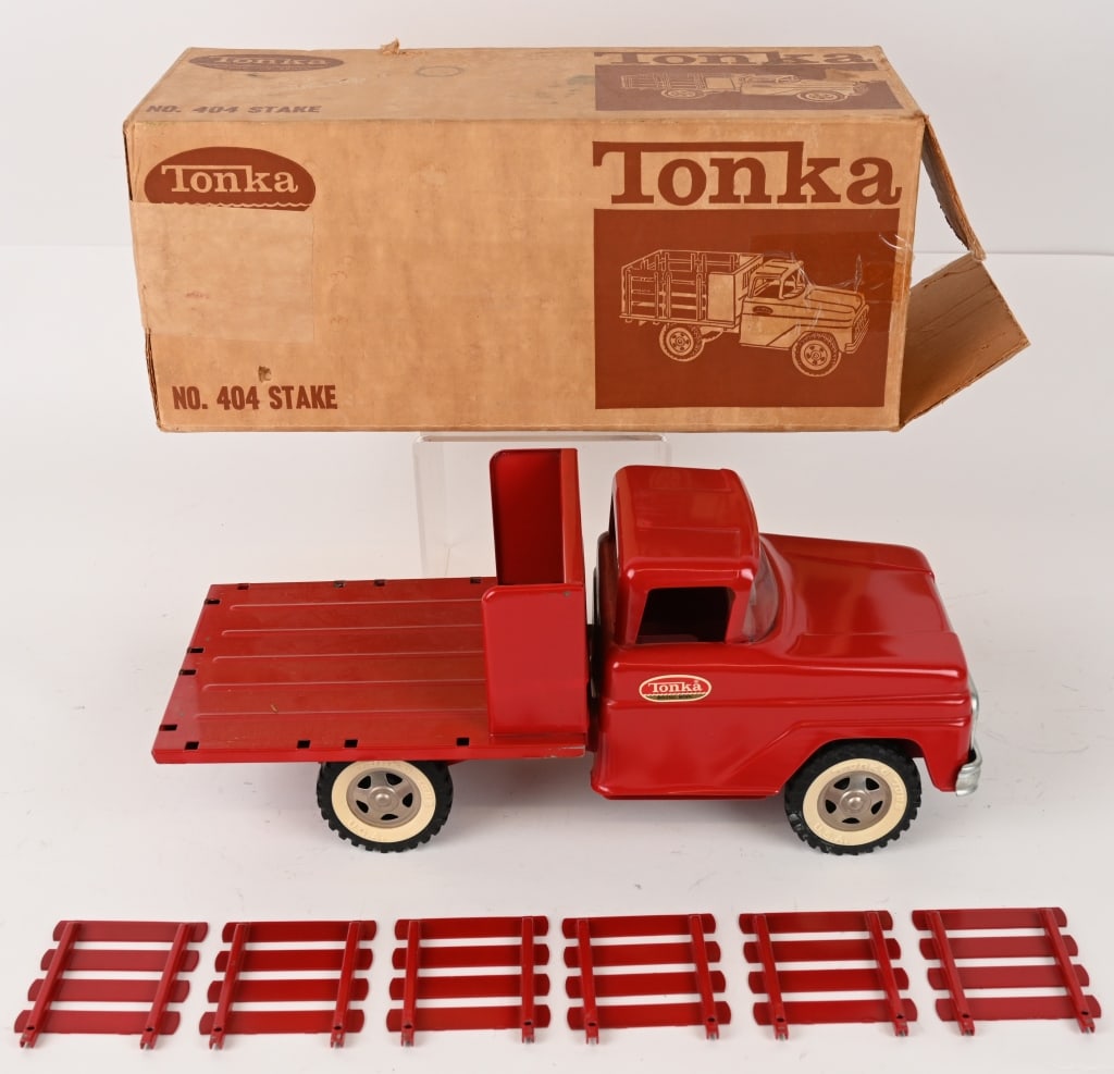 1962 TONKA STAKE TRUCK w/ BOX (1 of 9)