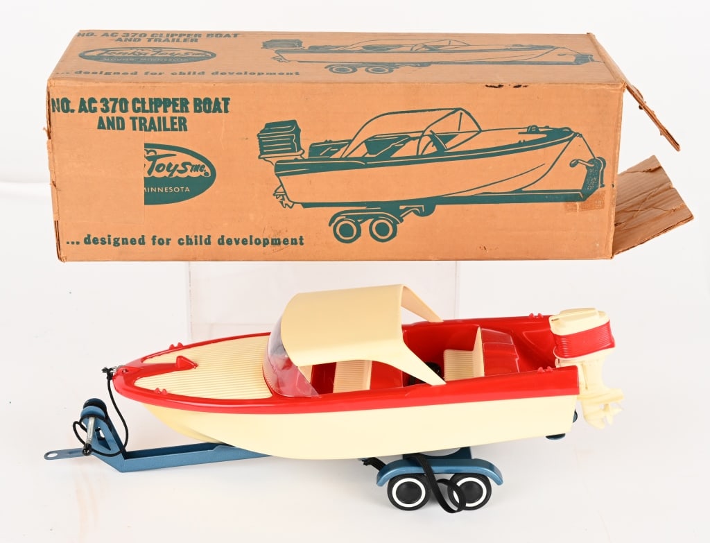1960 TONKA CLIPPER BOAT & TRAILER w/ BOX (1 of 8)