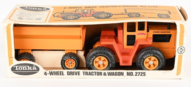 TONKA 4-WHEEL DRIVE TRACTOR & WAGON MIB