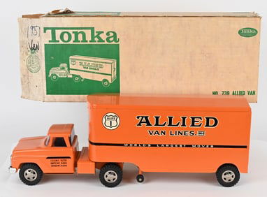 1963 TONKA ALLIED VAN SEMI TRUCK w/ BOX