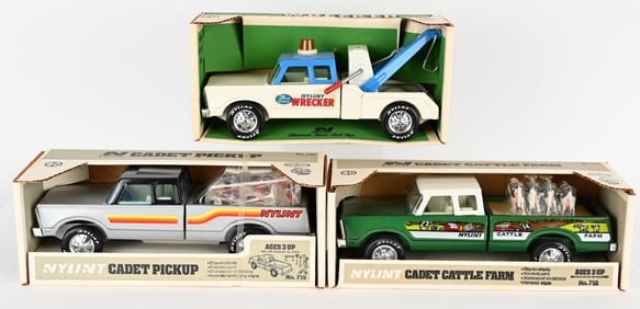3- NYLINT CADET TRUCKS MIB
