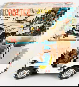 JAPAN BATTERY OP POLICE JEEP w/ BOX