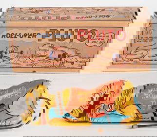 MARX TIN WINDUP ROLL-OVER PLUTO w/ BOX