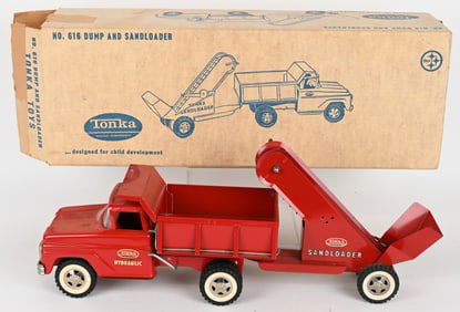 1962 TONKA DUMP & SAND LOADER w/ BOX