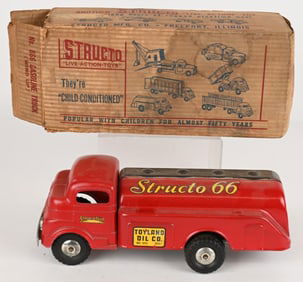 STRUCTO WINDUP GASOLINE TRUCK w/ BOX