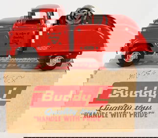 BUDDY L GMC HOSE FIRE TRUCK w/ BOX