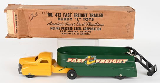 BUDDY L FAST FREIGHT TRAILER w/ BOX