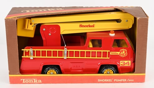 TONKA PRESSED STEEL SNORKEL FIRE TRUCK w BOX
