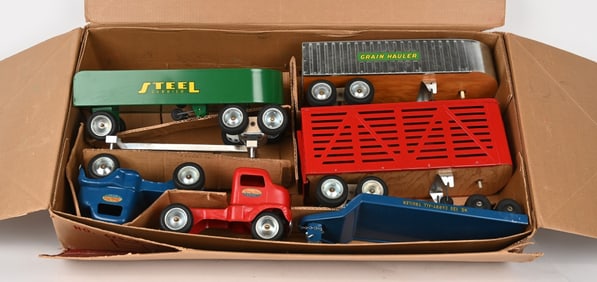 1953 TONKA TRAILER FLEET SET w/ BOX
