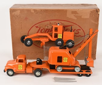 1957 TONKA ROAD BUILDER SET w/ BOX