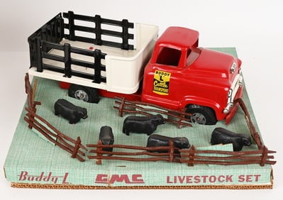 BUDDY L GMC LIVESTOCK SET MIB