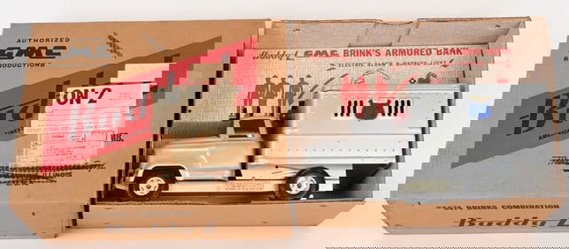 BUDDY L GMC BRINK'S ARMORED BANK TRUCK w/ BOX