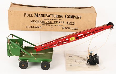 POLL MECHANICAL CRANE TOY w/ BOX