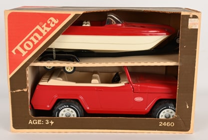 1973 TONKA JEEPSTER AND BOAT MIB