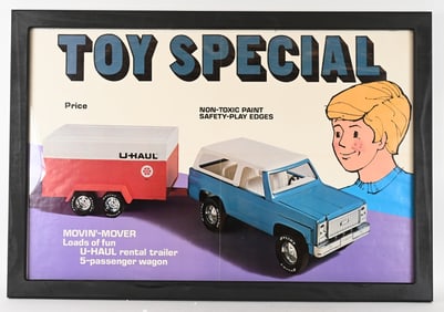 2- NYLINT U-HAUL TOY SPECIAL ADVERTISING POSTERS