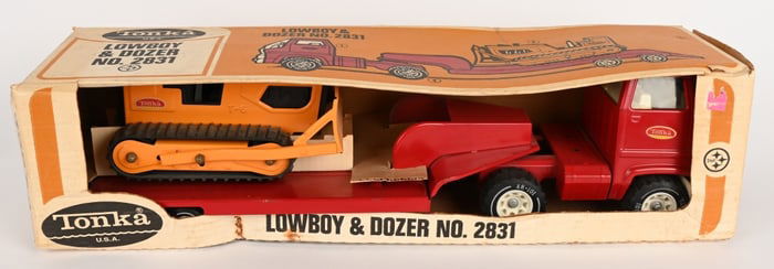 TONKA LOWBOY & DOZER w/ BOX