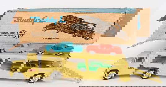 BUDDY L AUTO HAULER w/ BOX