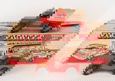 MARX FIRE FIGHTER TRUCK SET w/ BOX