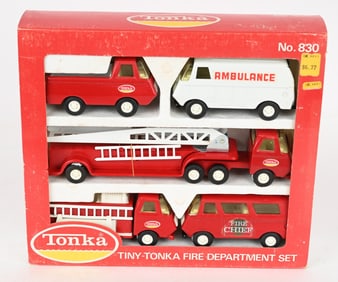 TONKA TINY FIRE DEPARTMENT SET MIB