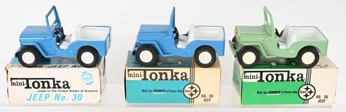 3- TONKA JEEPS MIB