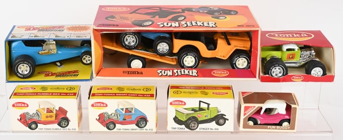 7- 1970s TONKA TOYS w/ BOXES