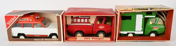 3- 1970s TONKA TOYS w/ BOXES