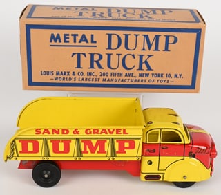 MARX SAND & GRAVEL DUMP TRUCK w/ BOX