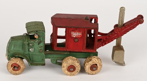 HUBLEY CAST IRON GENERAL STEAM SHOVEL TRUCK