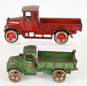 2- ARCADE CAST IRON TRUCKS