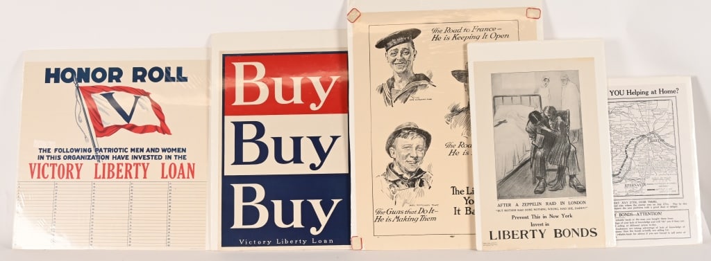 WWI PROPAGANDA POSTER LOT AMERICAN RED CROSS WW1 (1 of 6)