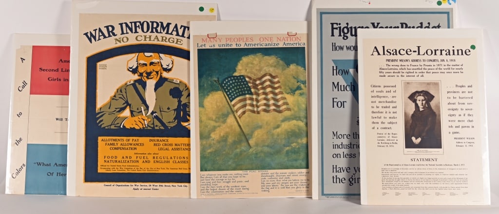 WWI US PROPAGANDA POSTERS LOT (1 of 6)