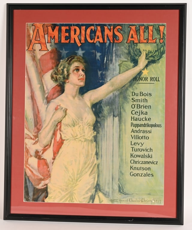 WWI AMERICANS ALL VICTORY LIBERTY LOAN POSTER WW1 (1 of 3)