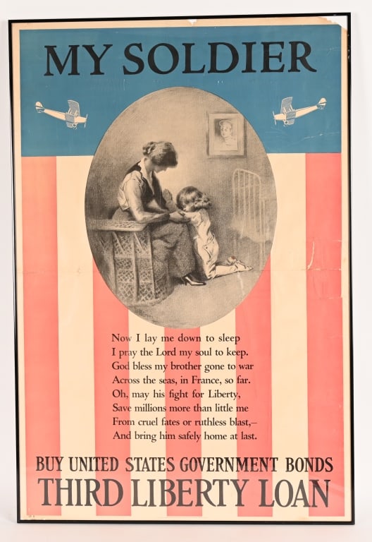 WW1 POSTER MY SOLDIER BUY WAR BONDS BY HIRAM GREEN (1 of 3)