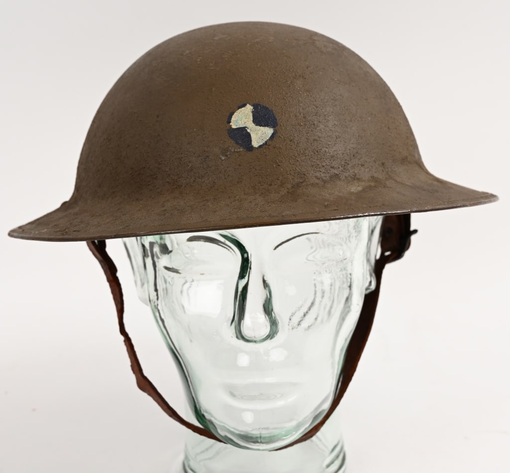 WW1 US ARMY 4TH CORPS PAINTED DOUGHBOY HELMET WWI: WW1 US Army 4th Corps Painted Helmet that is complete with liner and chinstrap. To the front center a hand painted insignia of the 4th Corps. Excellent. The corps was first organized on 20 June 1918, 