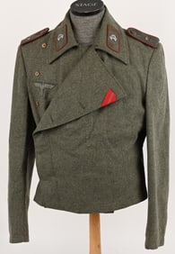 WWII NAZI ASSAULT EM'S FIELD GRAY WRAP TUNIC WW2