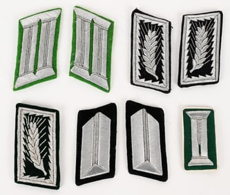 WWII NAZI GERMAN COLLAR TAB LOT RAD PANZER GREN