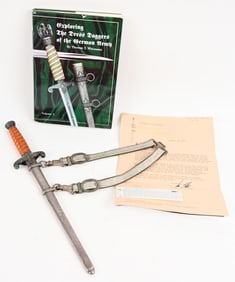 WWII NAZI GERMAN ARMY OFFICERS DAGGER PUBLISHED