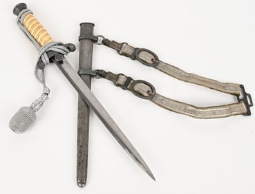 WWII NAZI GERMAN HEER OFFICER'S DAGGER W HANGERS