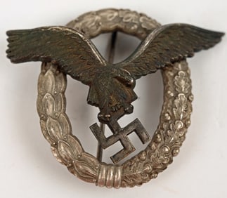 WWII NAZI GERMAN LUFTWAFFE PILOT BADGE BY JUNCKER