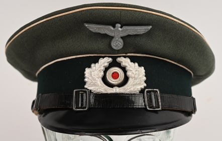 WWII NAZI GERMAN INFANTRY ENLISTED VISOR CAP WW2
