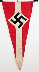 WWII NAZI GERMAN HITLER YOUTH PENNANT HJ WW2