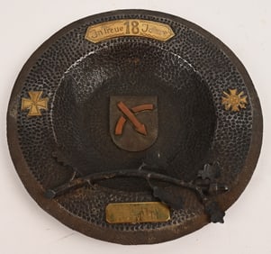 WWII NAZI GERMAN 18 YEAR SERVICE PLATE W UNIT WW2