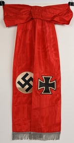 WWII NAZI GERMAN FUNERAL SASH WITH BOW WW2